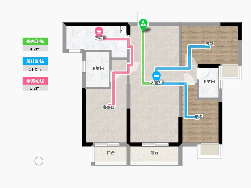 湖北省-武汉市-保利江锦-78.58-户型库-动静线