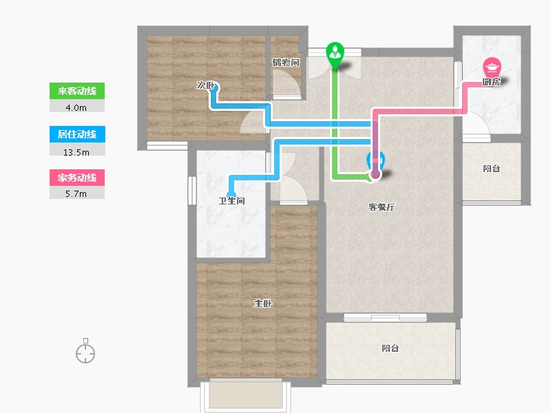 安徽省-蚌埠市-通成紫都顺苑-75.38-户型库-动静线