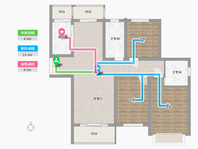 安徽省-蚌埠市-通成紫都顺苑-98.54-户型库-动静线