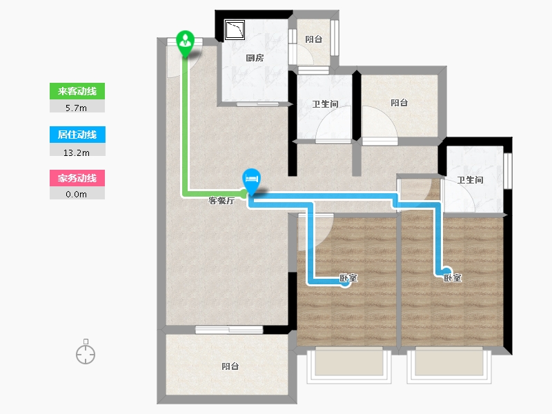 广东省-湛江市-卓越·维港-82.00-户型库-动静线