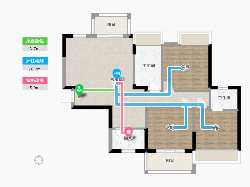 福建省-泉州市-金丘紫金城-90.54-户型库-动静线