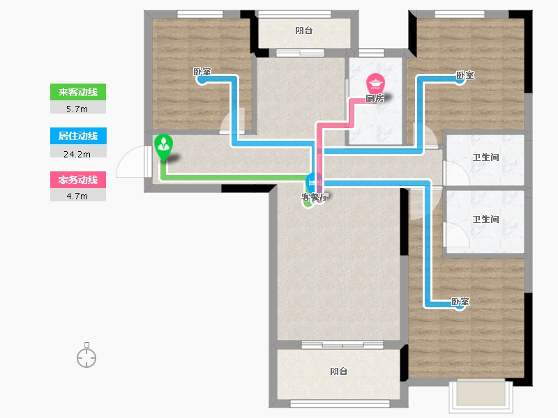 湖北省-孝感市-御颂新天地-101.44-户型库-动静线