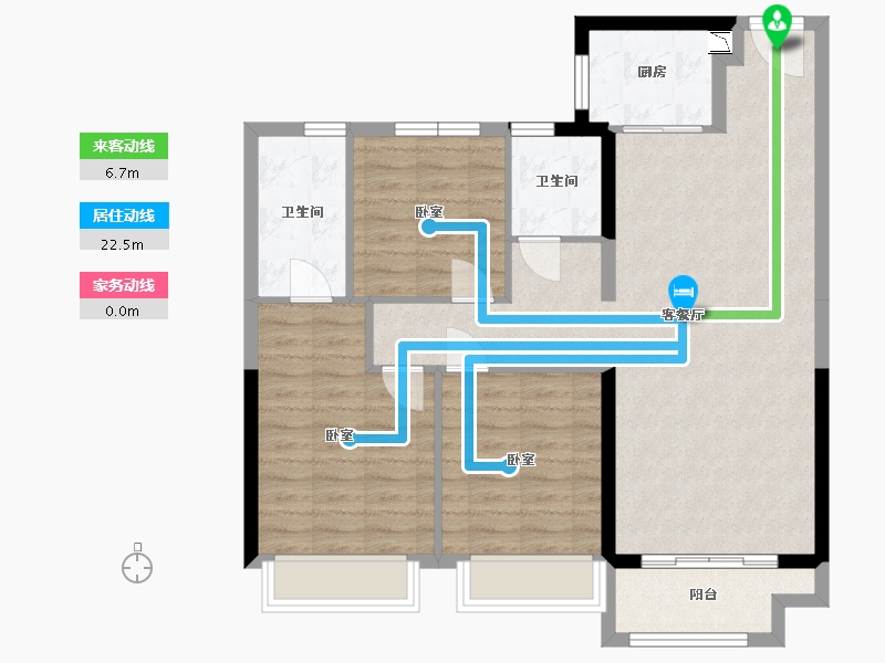 湖北省-武汉市-蓝光雍锦天府-91.08-户型库-动静线