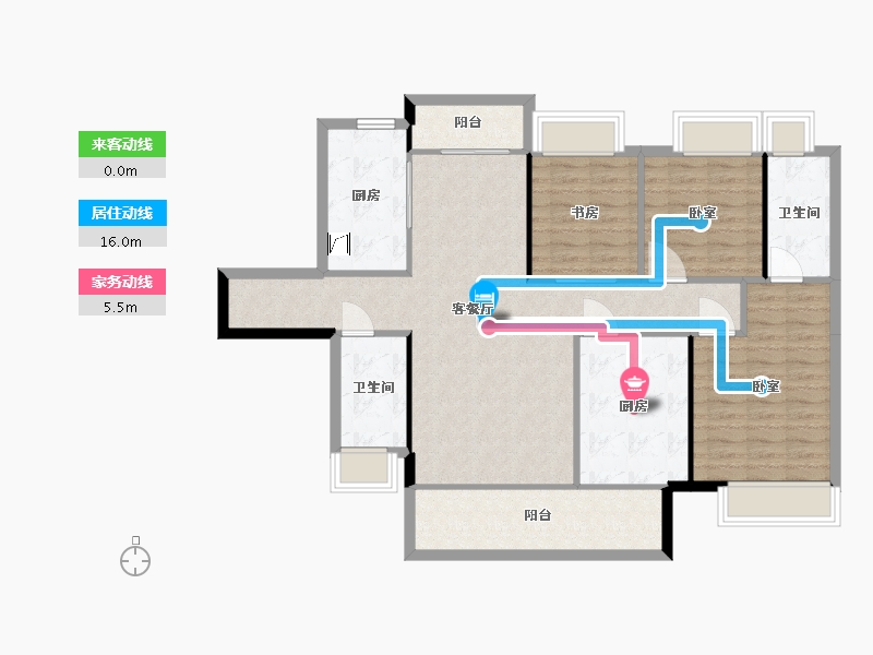 湖南省-常德市-奥园誉景湾-105.78-户型库-动静线