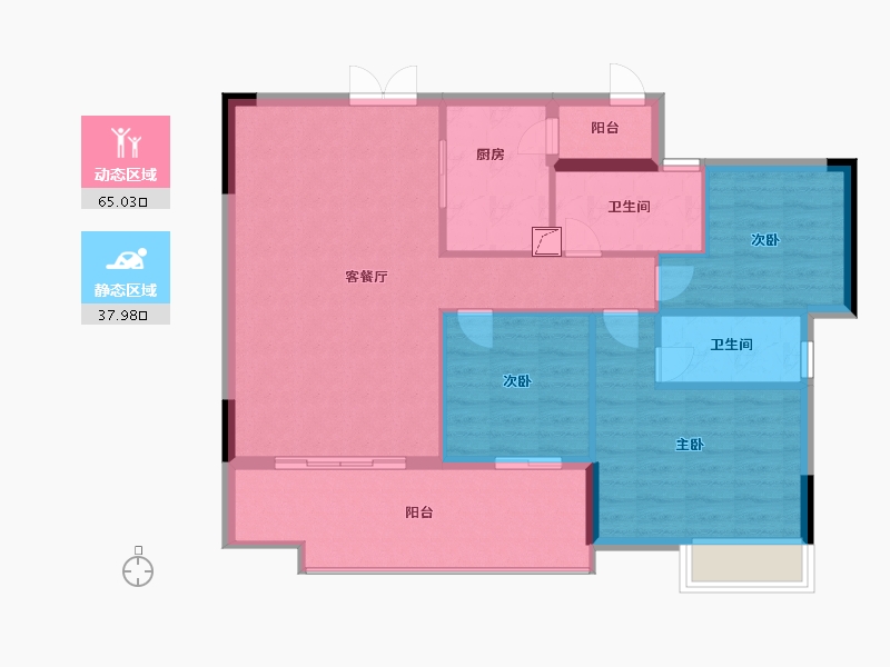 广东省-惠州市-富力南昆山温泉养生谷-94.00-户型库-动静分区