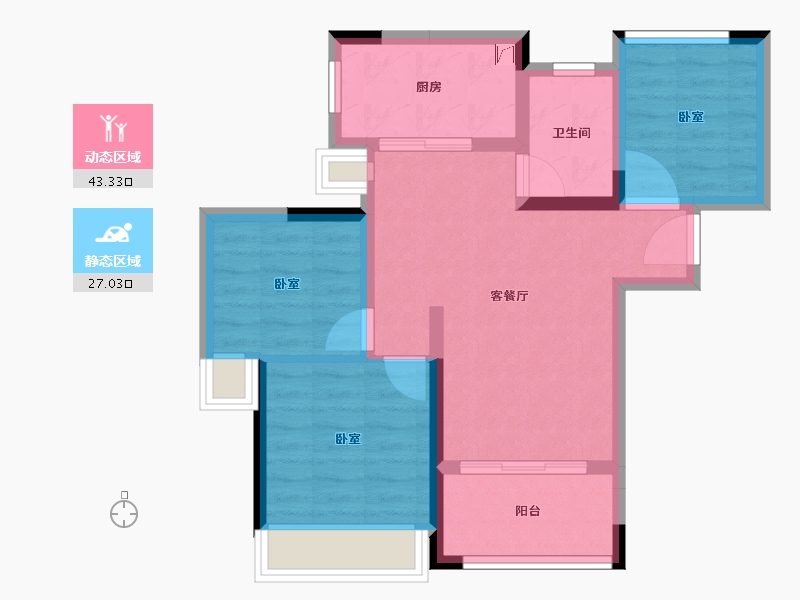 广东省-江门市-联合高峰汇-61.90-户型库-动静分区