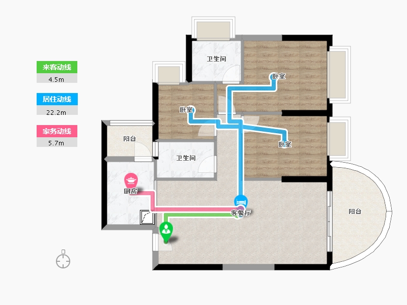 广东省-惠州市-隆生东湖9区-89.99-户型库-动静线