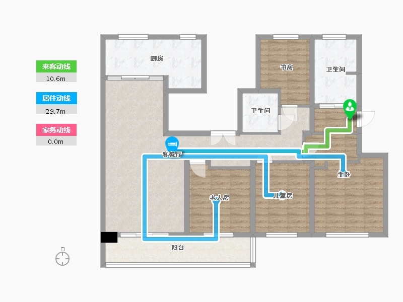 浙江省-宁波市-上湖城章一期-117.99-户型库-动静线