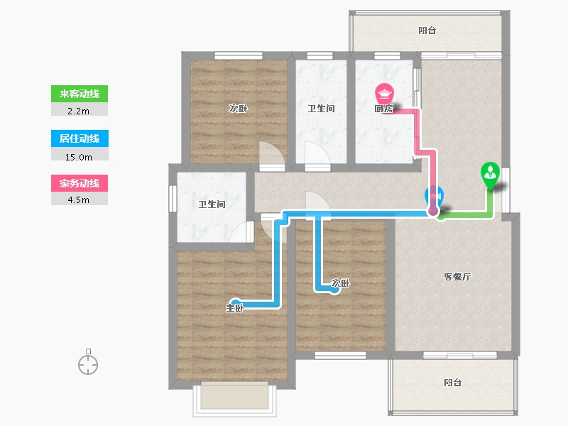 安徽省-蚌埠市-通成紫都顺苑-96.15-户型库-动静线