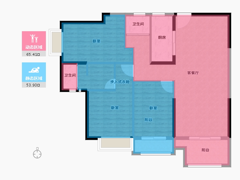 湖北省-黄石市-金典锦寓-108.30-户型库-动静分区