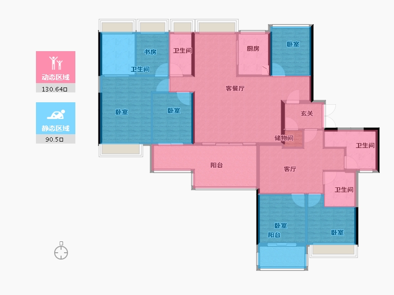 广东省-广州市-灵山岛金茂湾-202.01-户型库-动静分区