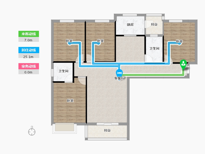 湖北省-咸宁市-古龙湾壹号-113.51-户型库-动静线