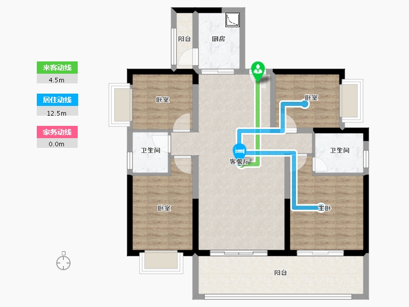 广西壮族自治区-贺州市-贺州绿洲广场-102.43-户型库-动静线