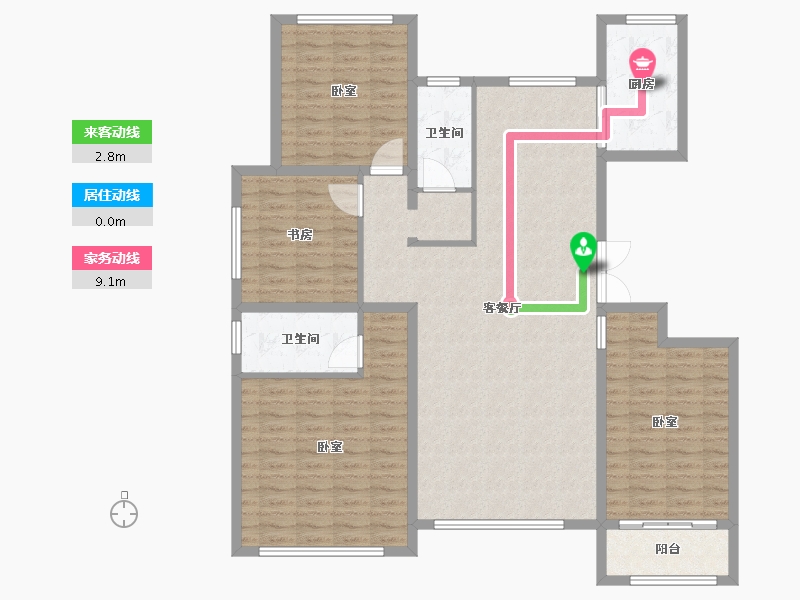 山东省-潍坊市-绿城水郡-136.00-户型库-动静线