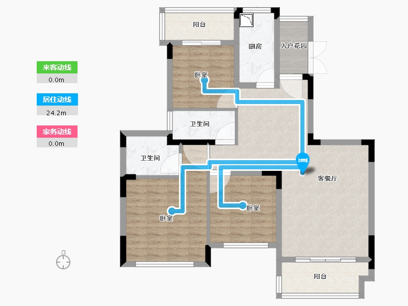 湖南省-长沙市-恒大御景天下-94.68-户型库-动静线