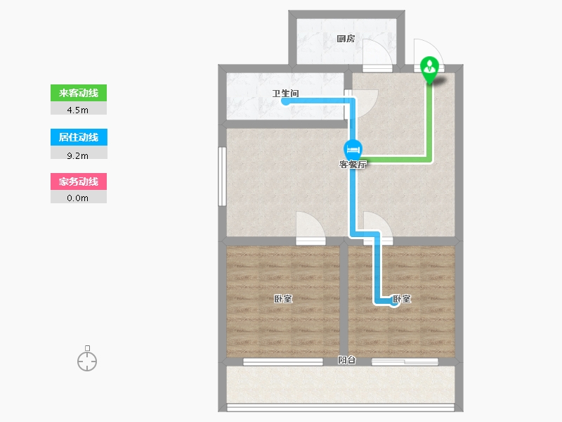 湖北省-武汉市-华府名居-68.18-户型库-动静线