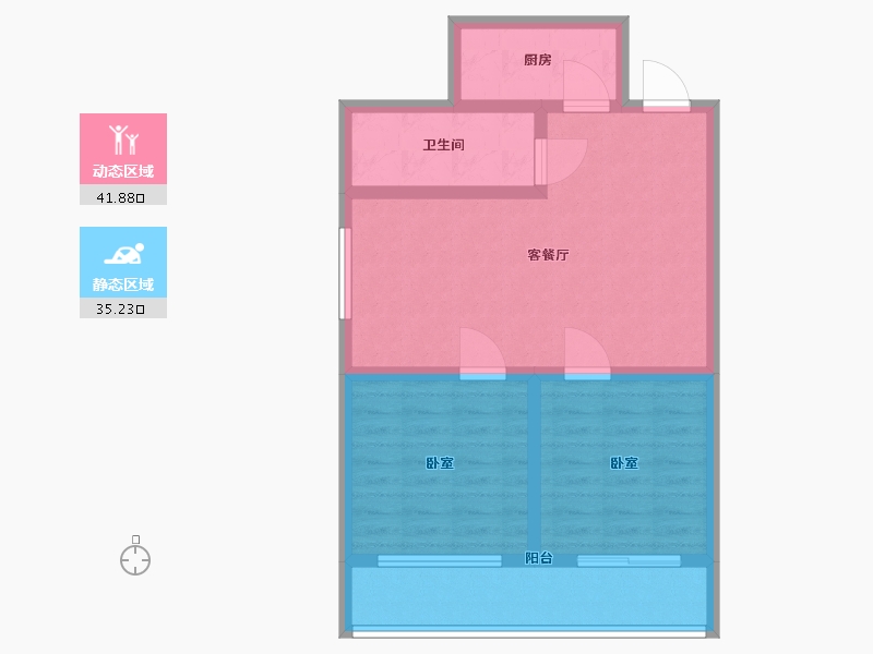 湖北省-武汉市-华府名居-68.18-户型库-动静分区