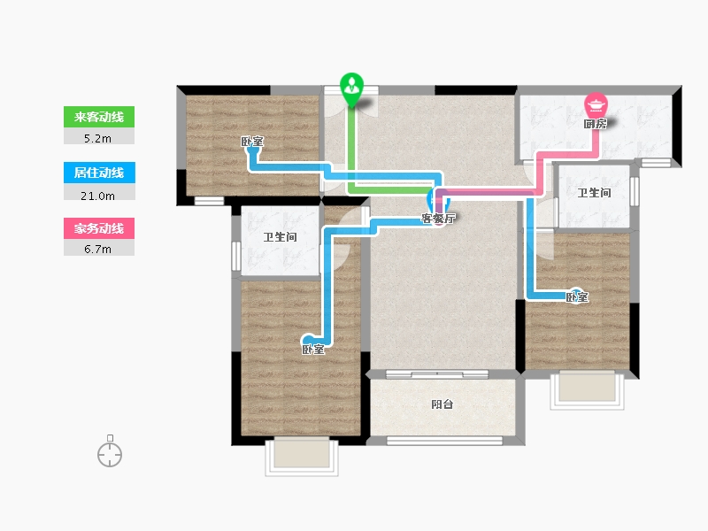 湖南省-岳阳市-名邦首府-94.11-户型库-动静线