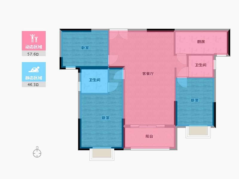 湖南省-岳阳市-名邦首府-94.11-户型库-动静分区