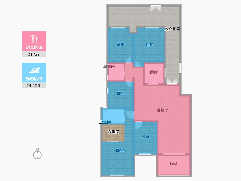 河南省-开封市-香榭华庭-144.00-户型库-动静分区