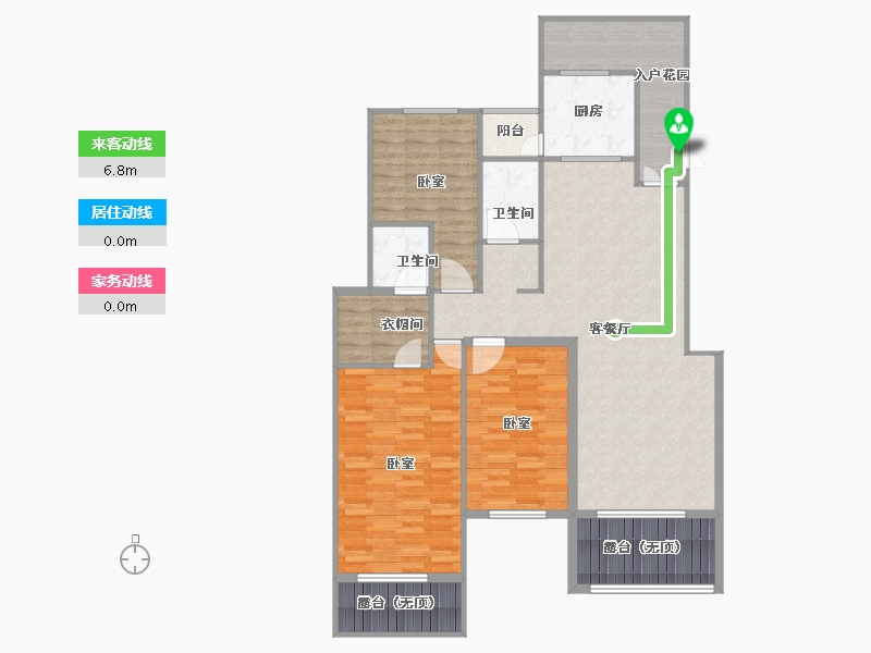 河南省-开封市-香榭华庭-132.89-户型库-动静线