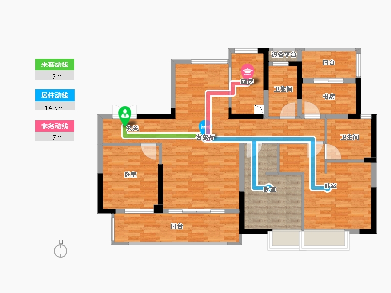 湖南省-长沙市-高力·万汇城-103.20-户型库-动静线