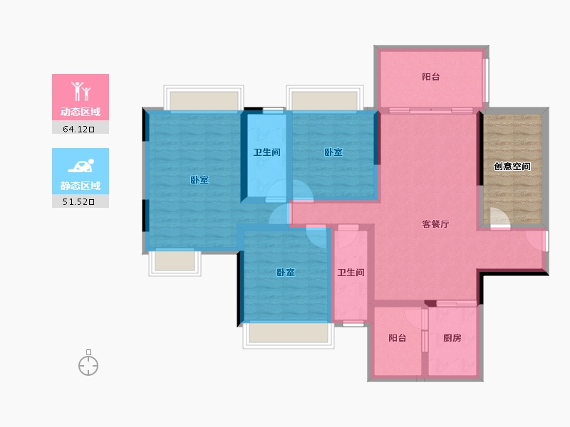 广东省-湛江市-康馨嘉园-111.94-户型库-动静分区