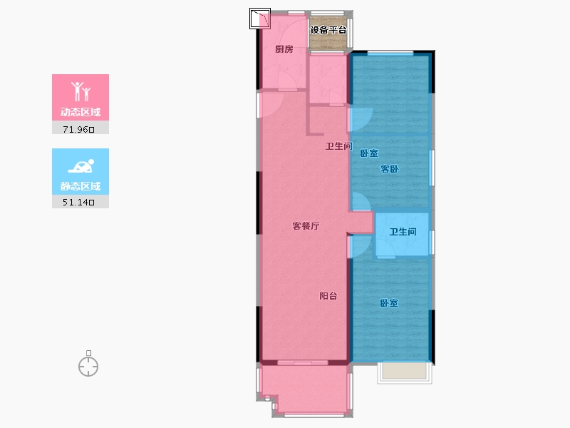 湖北省-黄石市-中乾融 ·龙台-115.00-户型库-动静分区