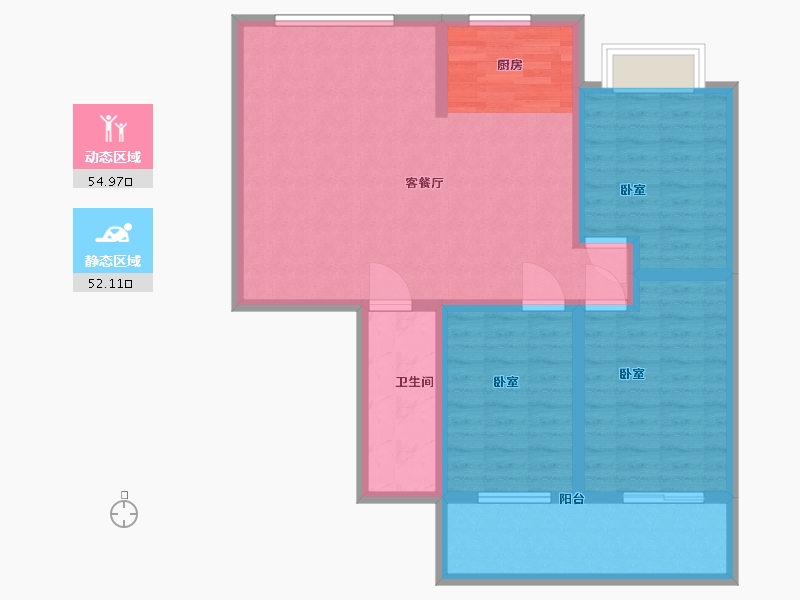 湖北省-武汉市-华府名居-95.88-户型库-动静分区