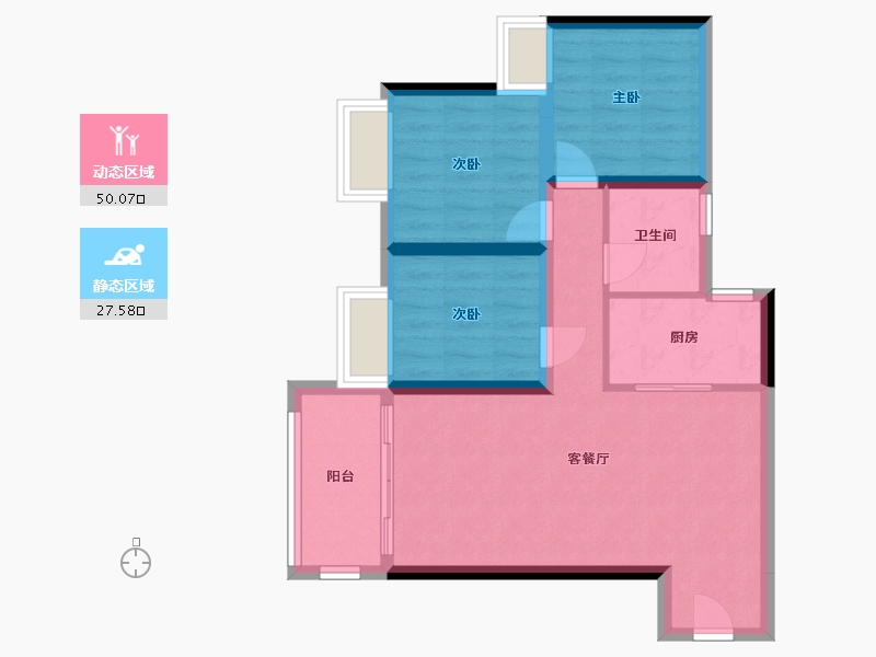 广东省-惠州市-长通熙园-69.12-户型库-动静分区