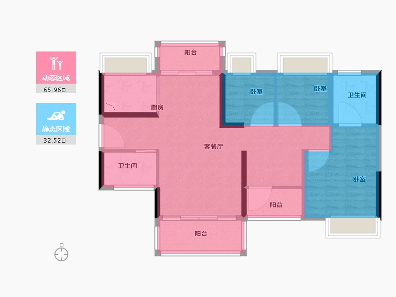 广东省-广州市-招商曦岸-88.00-户型库-动静分区