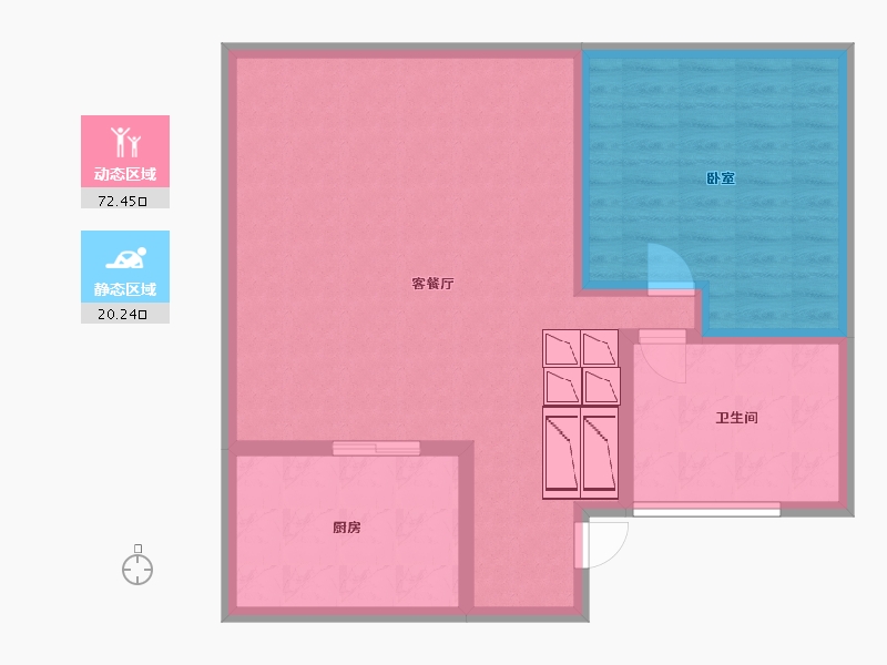 湖北省-武汉市-菱角湖壹号-80.39-户型库-动静分区