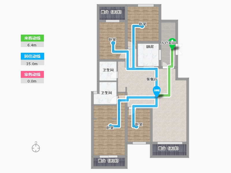 河南省-开封市-香榭华庭-130.00-户型库-动静线