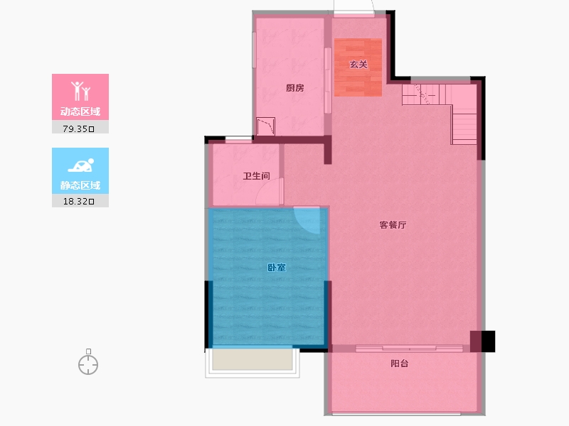 湖南省-长沙市-高力·万汇城-90.00-户型库-动静分区