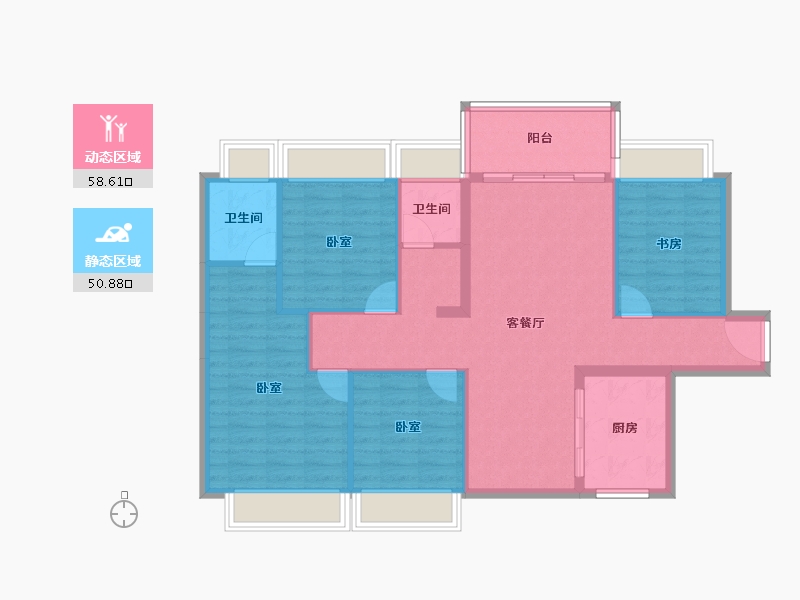 广东省-江门市-美的·樾山府-99.24-户型库-动静分区