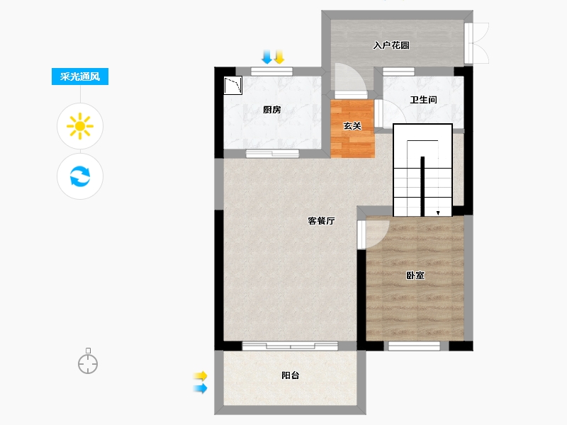 湖南省-长沙市-永宏万家里-59.58-户型库-采光通风