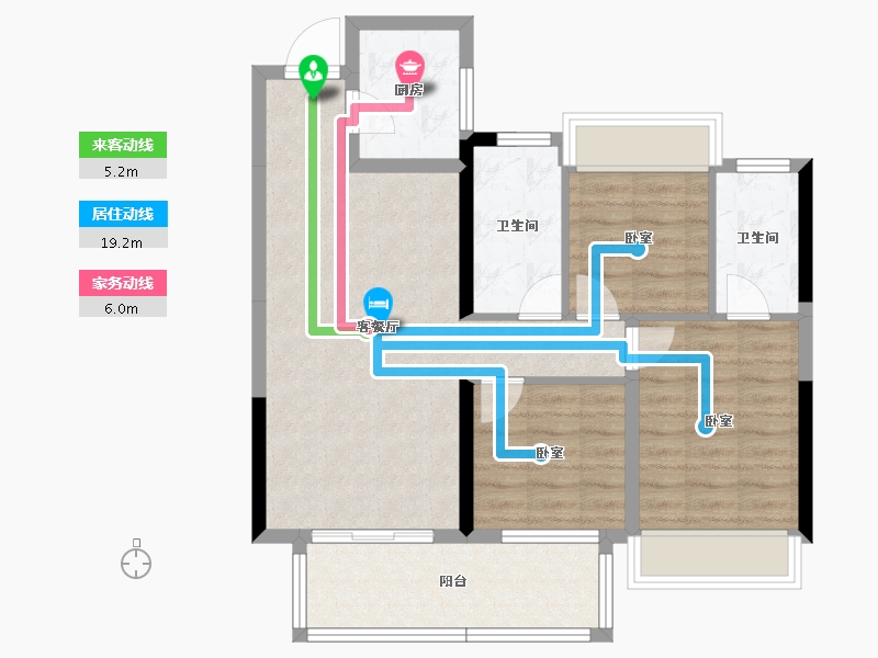 湖北省-孝感市-孝昌颐德府-77.63-户型库-动静线