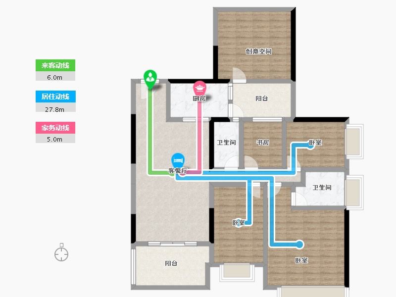 广东省-湛江市-康馨嘉园-134.10-户型库-动静线