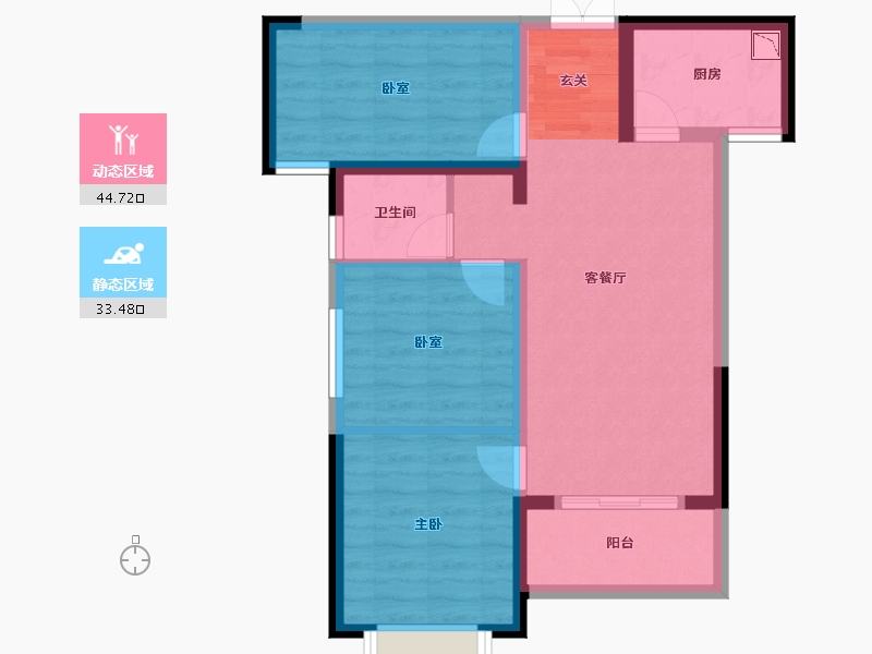 湖南省-长沙市-永宏万家里-69.23-户型库-动静分区