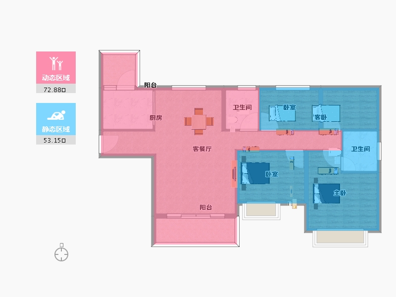 安徽省-安庆市-恒大观澜府-114.00-户型库-动静分区