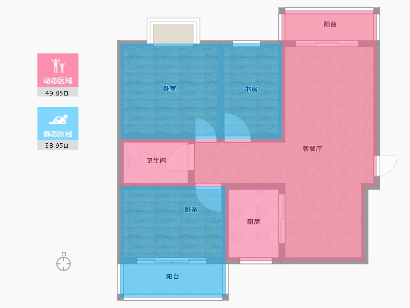 湖北省-武汉市-华府名居-78.81-户型库-动静分区