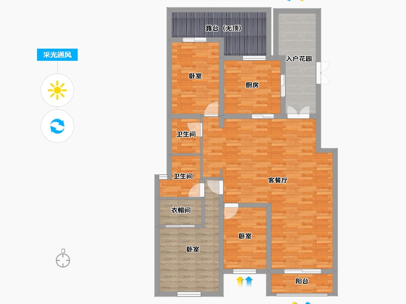 河南省-开封市-香榭华庭-116.99-户型库-采光通风