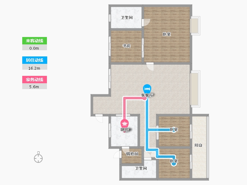 湖北省-武汉市-武汉国博新城•天墅-154.00-户型库-动静线