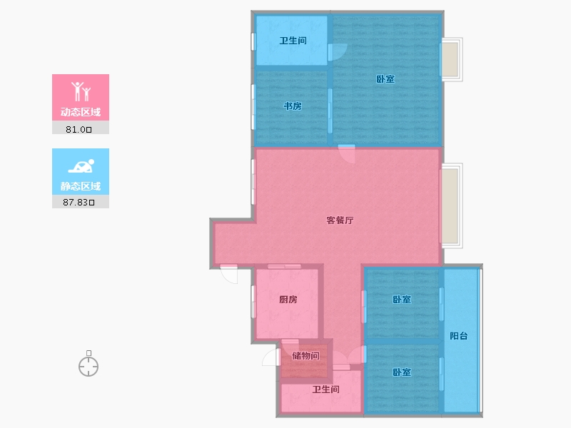 湖北省-武汉市-武汉国博新城•天墅-154.00-户型库-动静分区