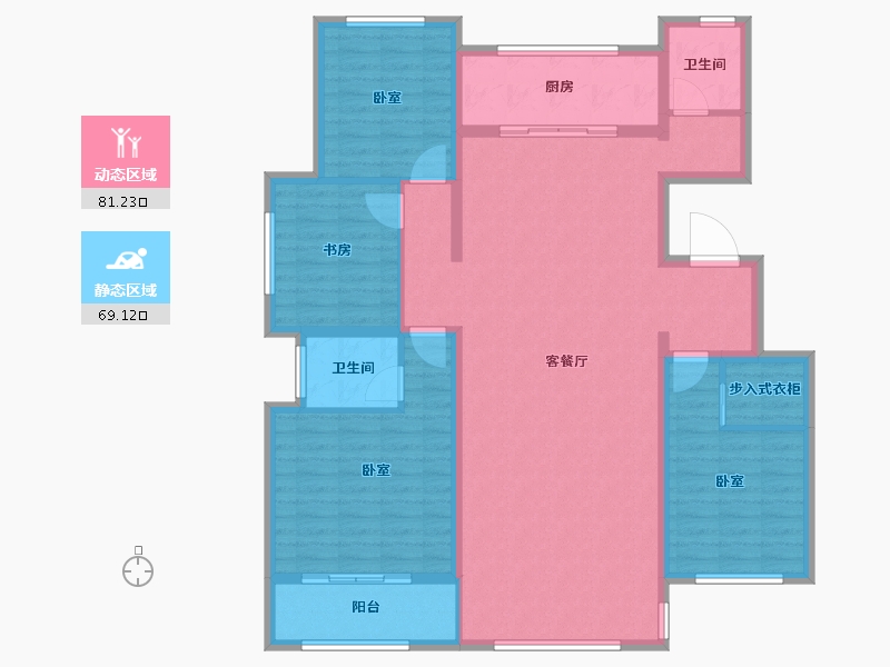 山东省-潍坊市-绿城水郡-136.00-户型库-动静分区