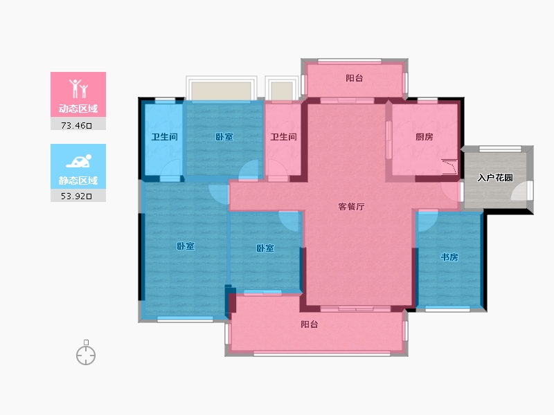 广东省-惠州市-隆生文岭西堤-119.74-户型库-动静分区