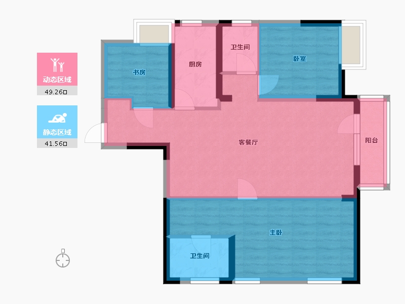 湖北省-武汉市-当代云城-80.95-户型库-动静分区