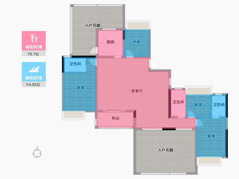 湖北省-孝感市-孝昌颐德府-168.99-户型库-动静分区