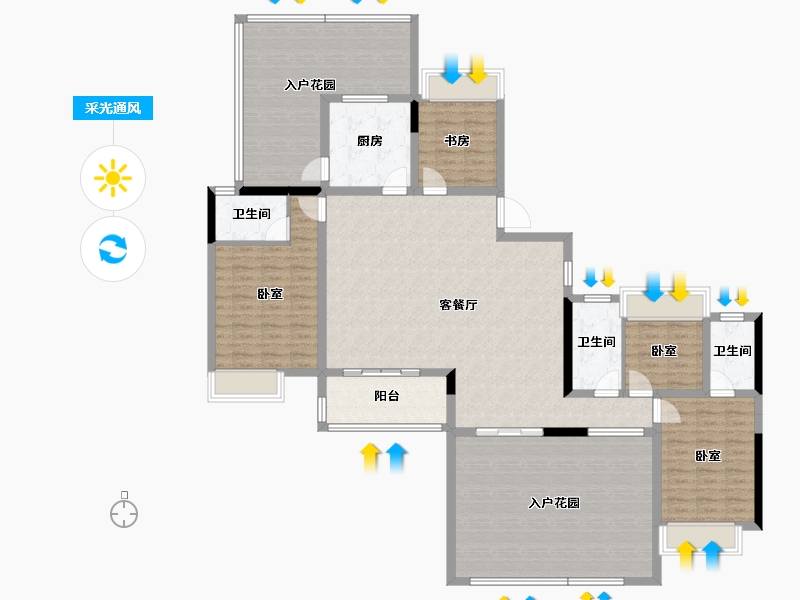 湖北省-孝感市-孝昌颐德府-168.99-户型库-采光通风