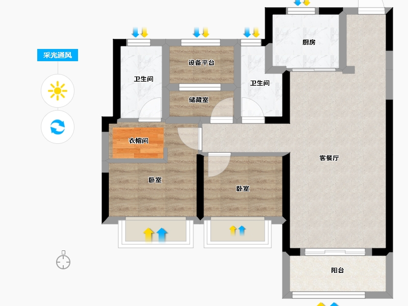 浙江省-绍兴市-公元2020-64.10-户型库-采光通风